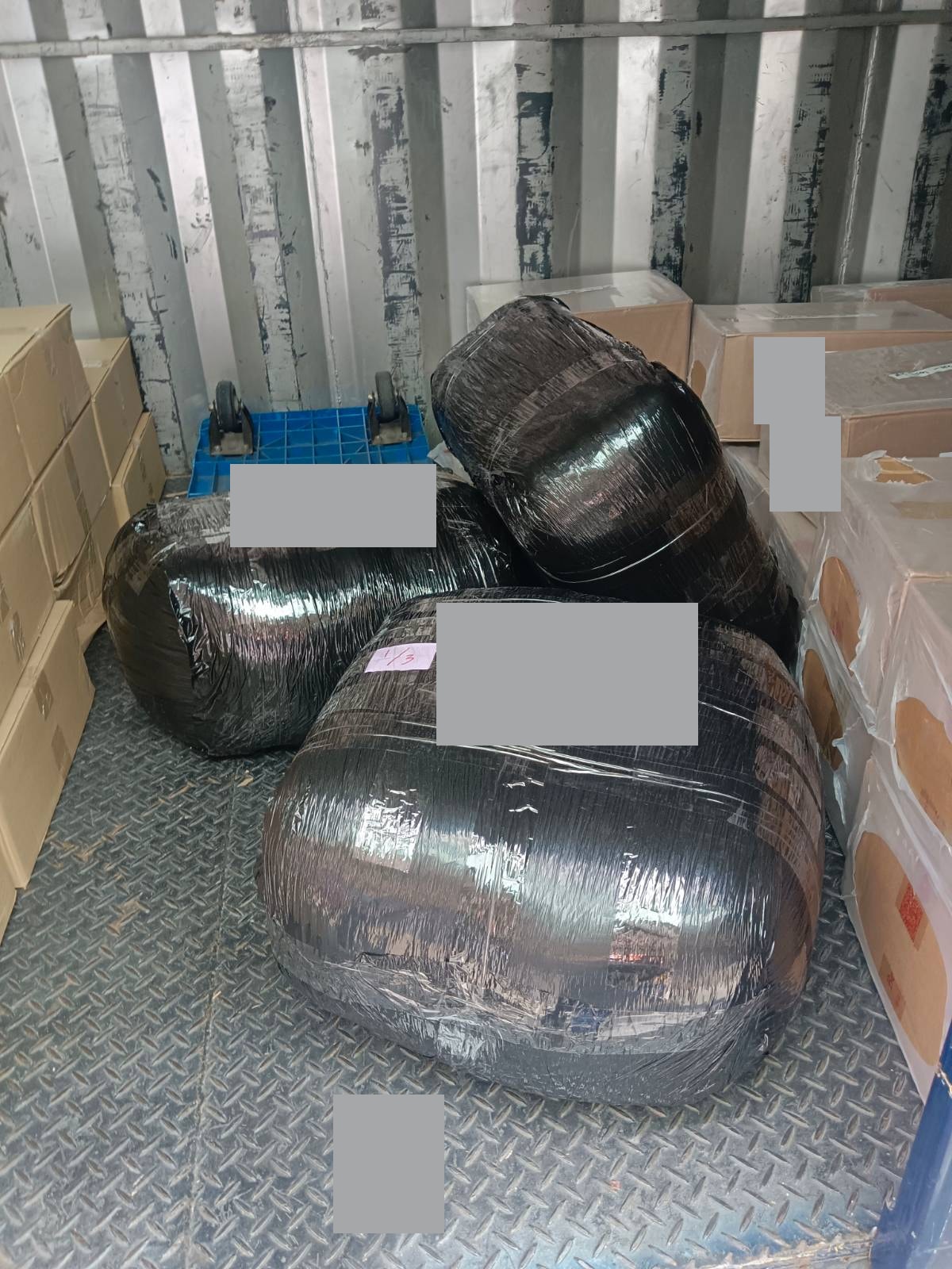 T-shirt packages at pickup in Cheras, Selangor