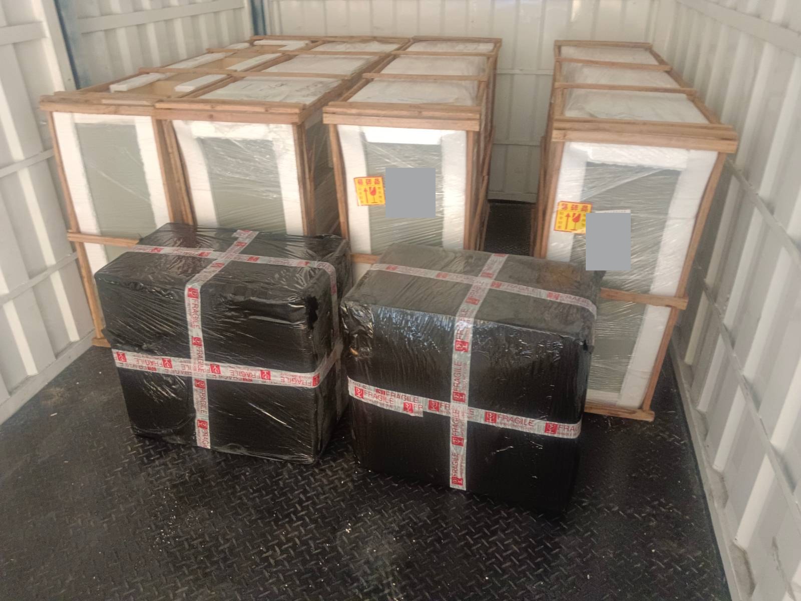 Display racks, stands and retail bags at pickup in Kepong, KL